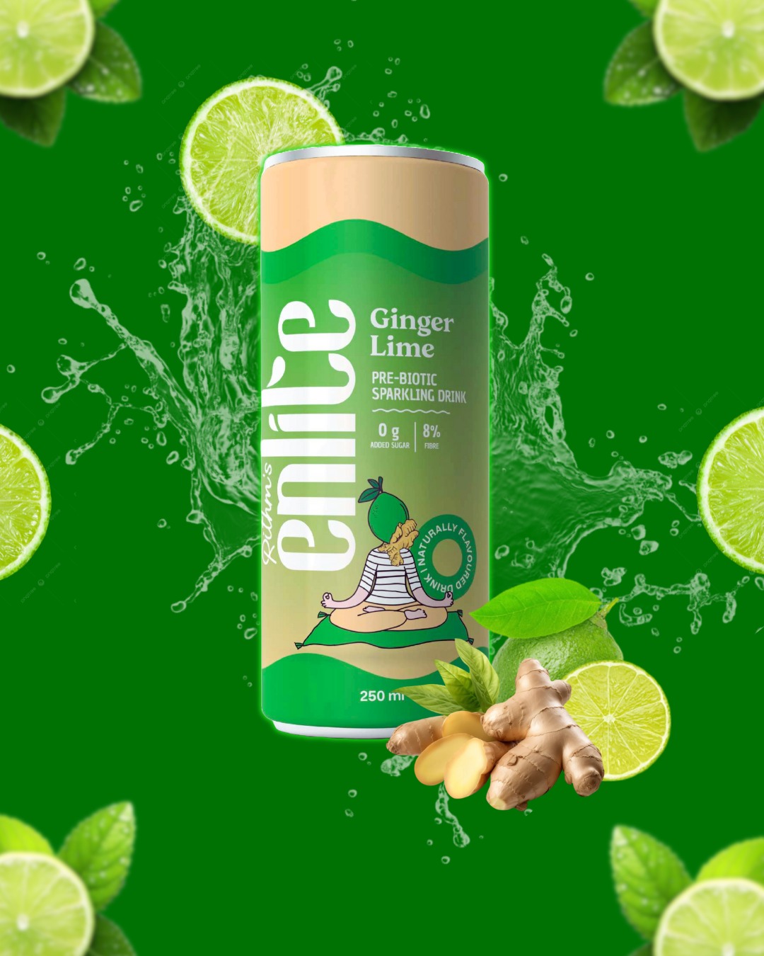 🍋 Ginger Lime – "Spice Up Your Sip."